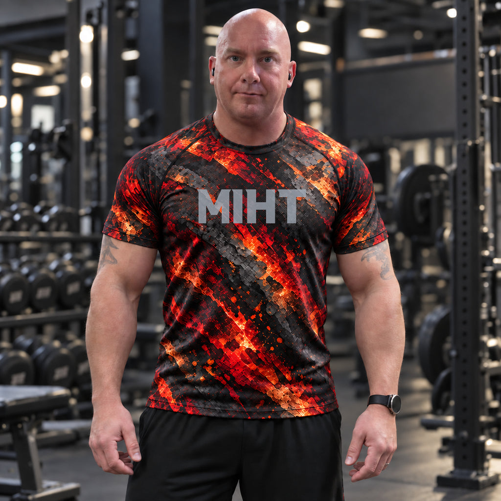 MIHT Ember Forge Performance Tee, front view