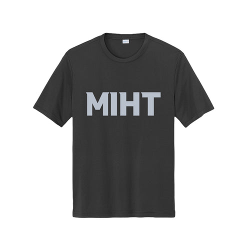 MIHT Core Performance Tee in black, front product view