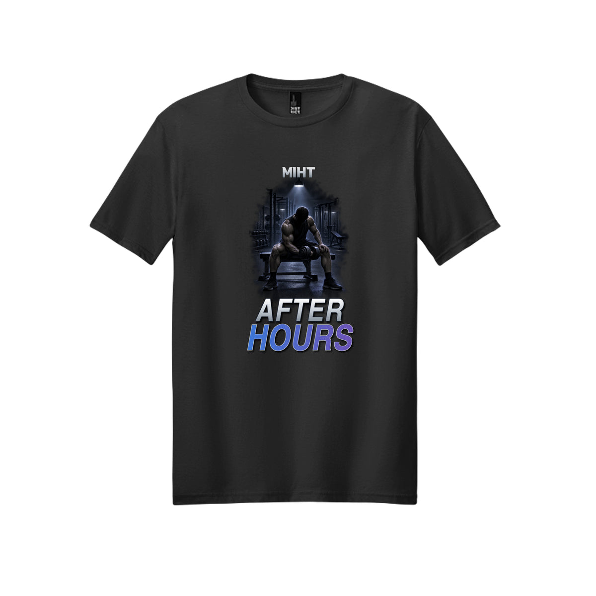 Black MIHT After Hours Training Tee front view