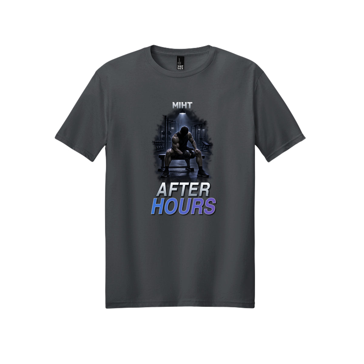 Charcoal MIHT After Hours Training Tee front view
